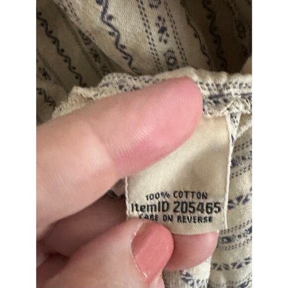 LL BEAN Vintage Dobby Floral Pintuck Cotton Flannel Nightgown Cottage Prairie 1X - Picture 5 of 6